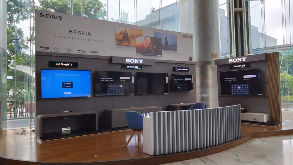Sony BRAVIA product experience zone in a tech park atrium